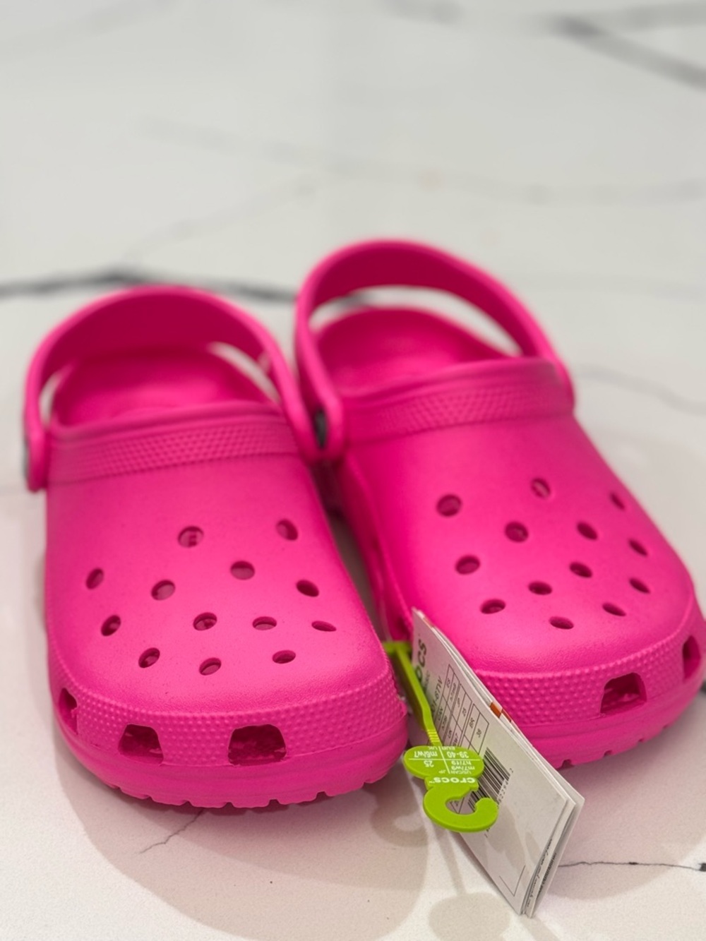CROCS Hot Pink Classic Clog - Women's Slip-On Mules